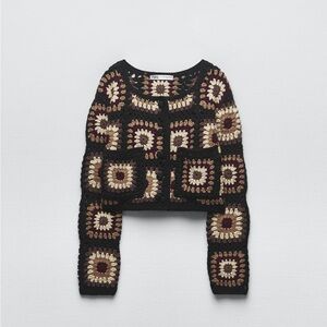 Zara crochet cardigan knit